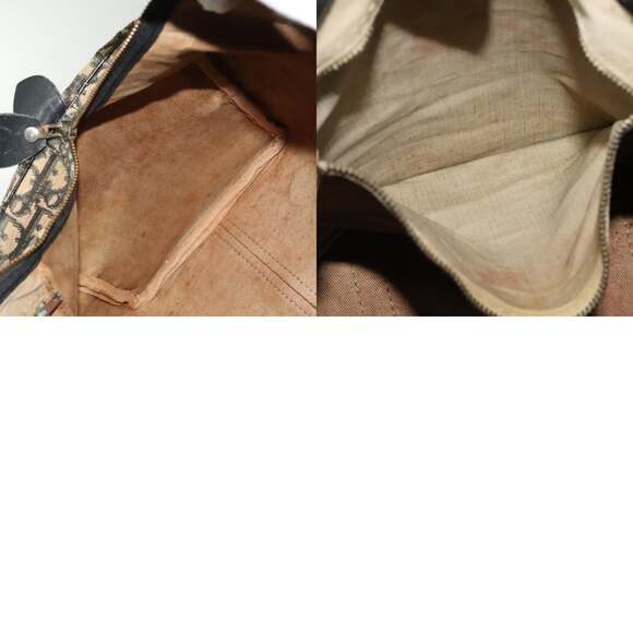 DIOR Trotter Canvas Boston Bag Navy Gold - Picture 12 of 12